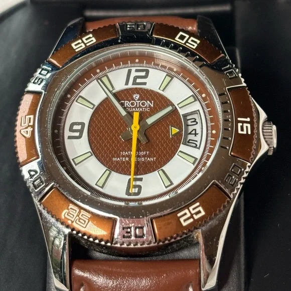 Croton Men's Watch Aquamatic CA301172 New Battery installed Works Great! - Picture 1 of 14